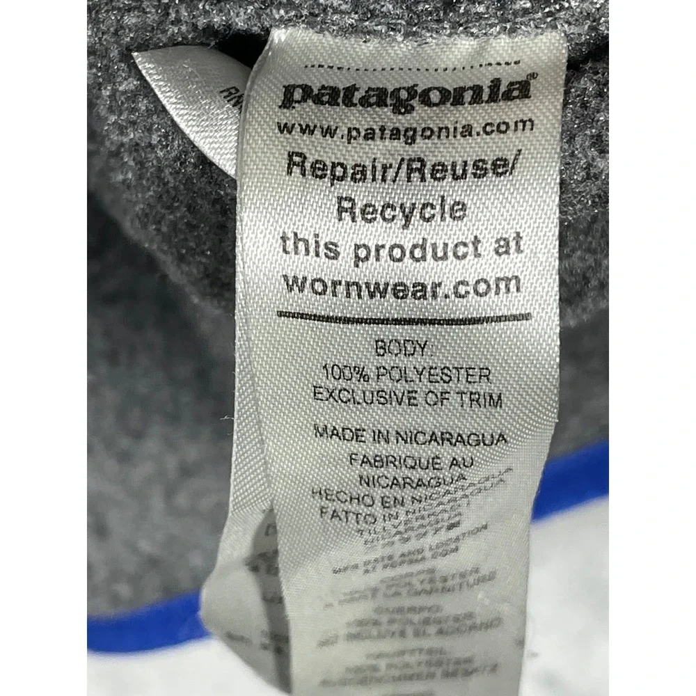 Patagonia Synchilla Lightweight Snap-T Pullover Grey Blue 25551 Mens Large